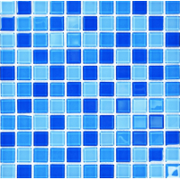 Мозаика стеклянная Blue wave-1 300*300 мм